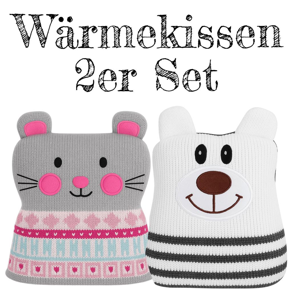 Wärmekissen Set Wärmekissen für Kinder Wärmetier Wärmflasche Plüsch Kuscheltier
