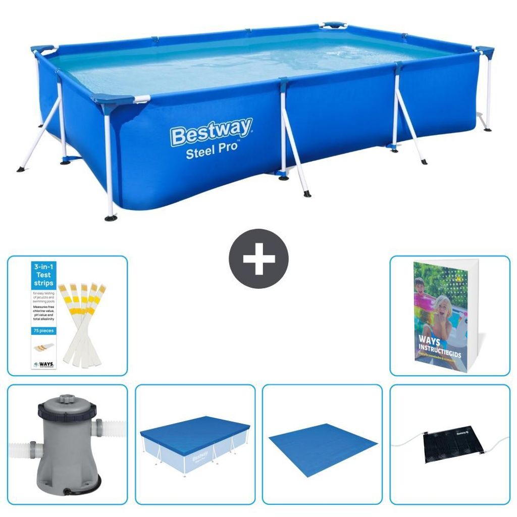 Bestway Steel Pro Rechteckig - 300x201x66 cm - 7-teilig S214