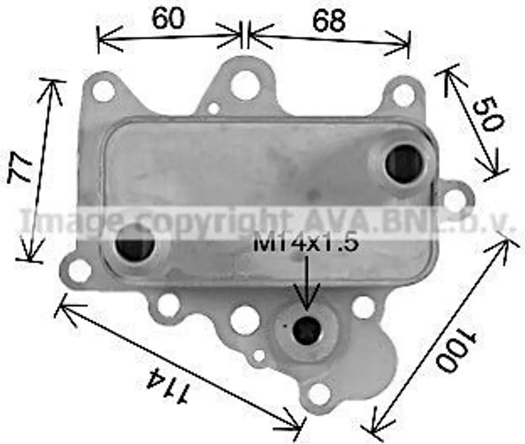 Echangeur d'huile PRASCO AL3152 haute durabilité pour Fiat 500X et 500L