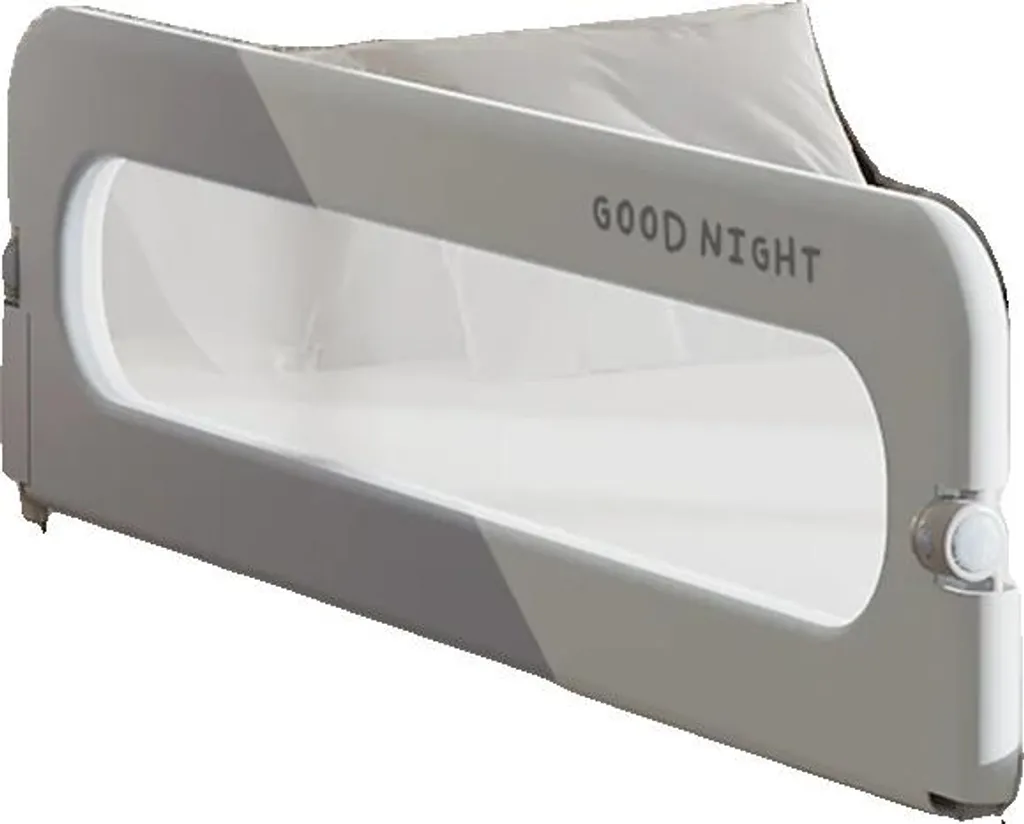 Barrière de lit réglable 200cm gris - Barrière de sécurité pour enfant
