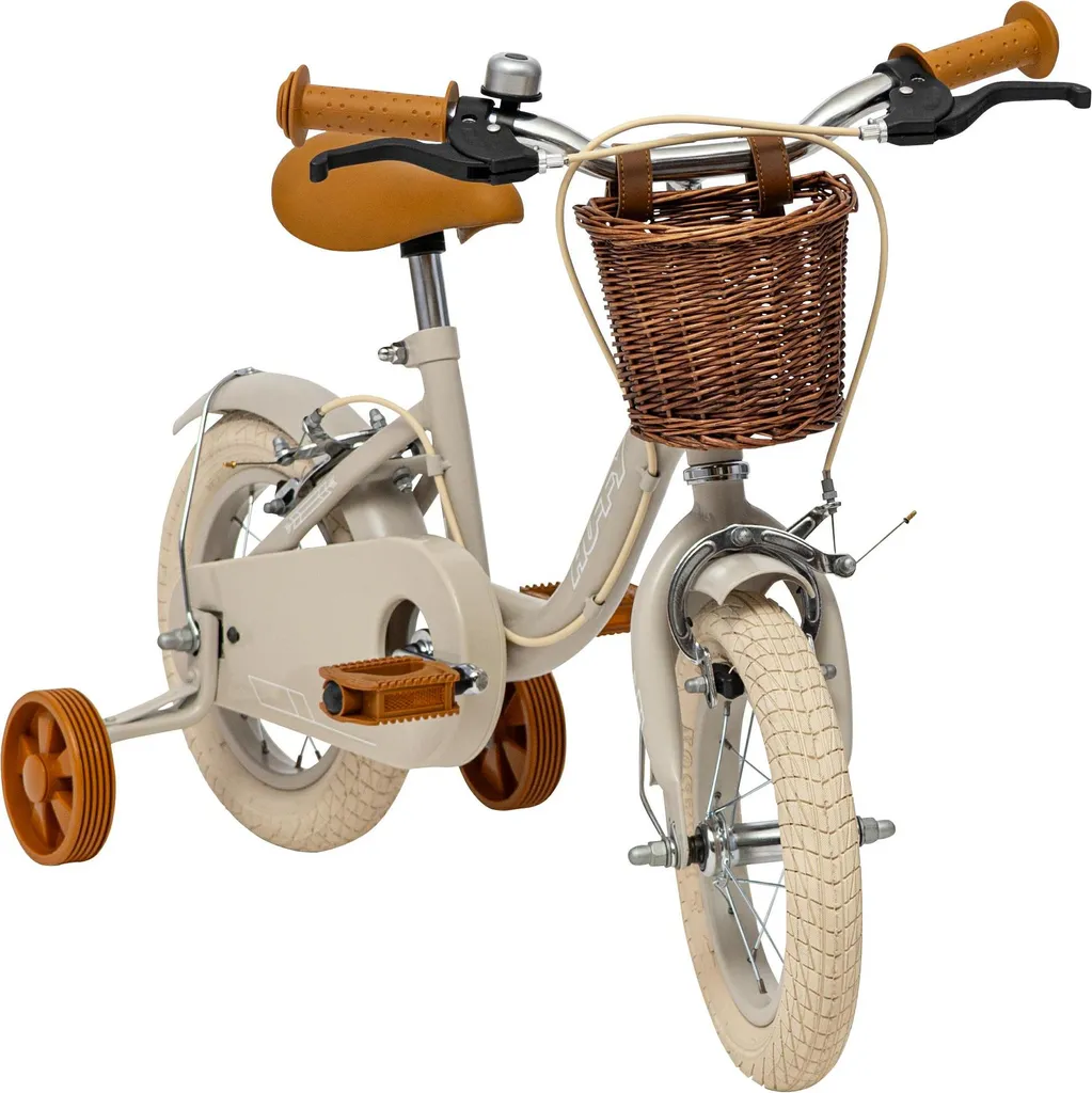 Vélo Enfant 12 Pouces Style Rétro Gris pour Apprendre l'Équilibre - 3