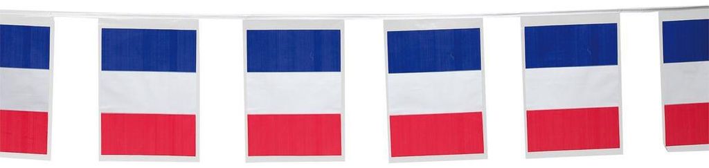 Flaggengirlande im Frankreich-Design, 4 m Länge, mit 12 Produktbild 