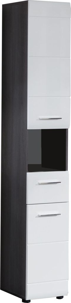 trendteam Bad Hochschrank Line/Skin Sardegna Rauchsilber Produktbild 3