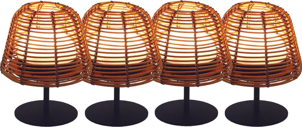 Set Mit 4 Kabellosen Led Tischlampen BOHEME h16cm Produktbild 