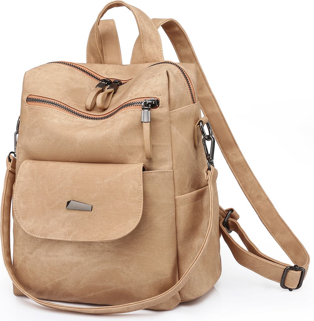 OKWISH Rucksack Damen, Laptop Schulrucksack Wasserdicht, Schultasche Teenager Backpack Women Elegant Tagesrucksäcke Handtasche 2 in 1, 15,6 Zoll A...