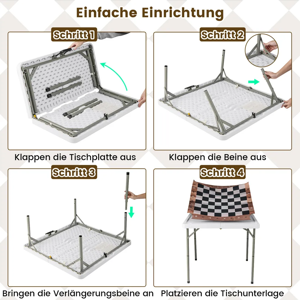 Table à cartes anti-renversement pliante pour petits espaces - 4