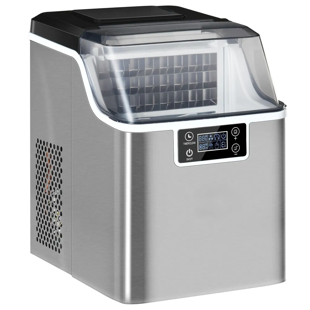 Machine à glaçons manuelle 24 trous avec grand bac de stockage 3,2L