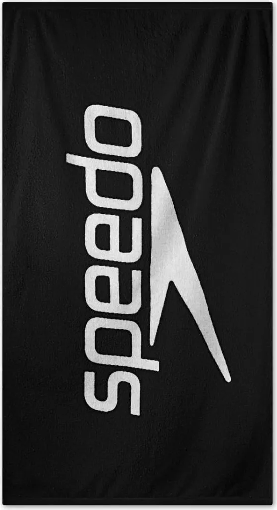Drap de Bain Speedo RD3543 145x75 cm Ultra Absorbant Noir et Blanc