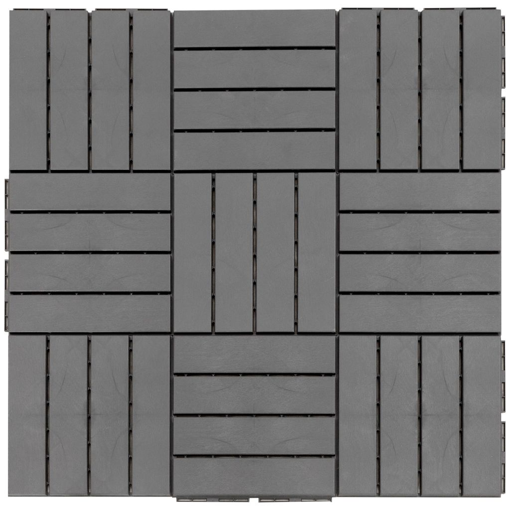 Outsunny set van 9 terrastegels voor balkon of terras, 30 x Productafbeelding 