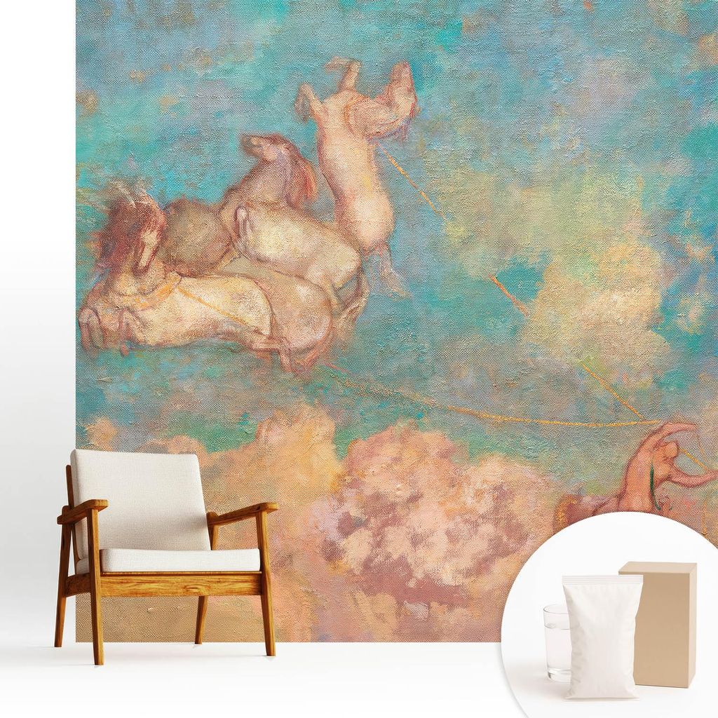 Fototapete - 250x250 cm - Tapete - Wandtapete - Wandbilder - Dekofolie - Tapete Folie - Wand - Dekoration - Wohnzimmer - Himmlische Pegasi