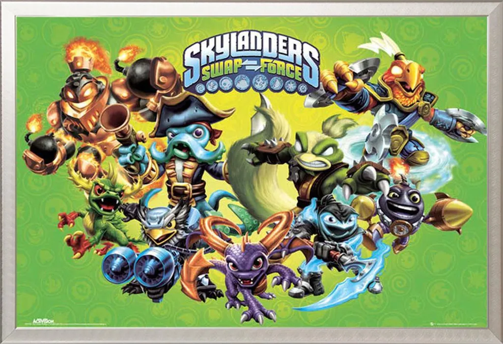 Set Poster Skylanders + Cornice Shinsuke Maxi Argento 61x91,5 cm