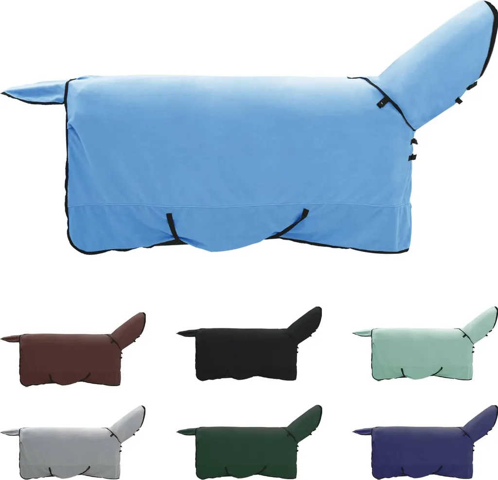 vidaXL Coperta per Cavalli in Poliestere Aqua - Alta Resistenza e Termica