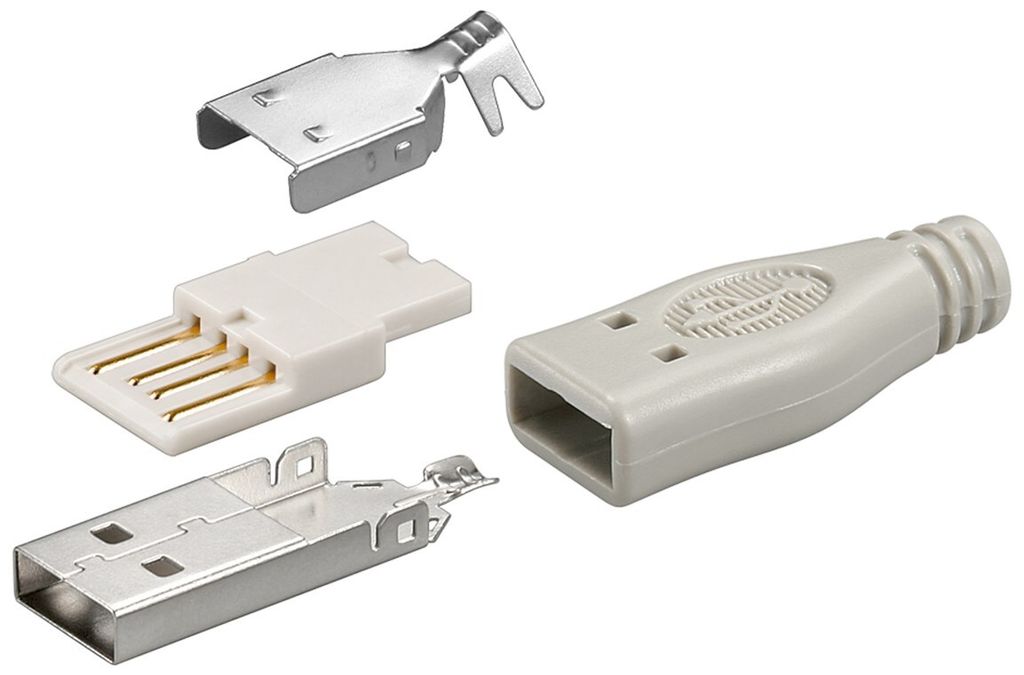 goobay USB Stecker A Lötversion inkl. Tülle (Bulk) Produktbild 