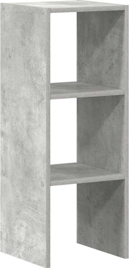 vidaXL Bücherregal Stapelbar Betongrau 30x30x80 cm Holzwerkstoff