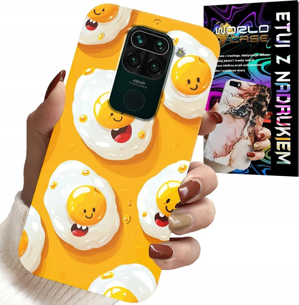 Custodia Xiaomi Note 9 Uova Sorridenti - Cover Soft TPU con Foil