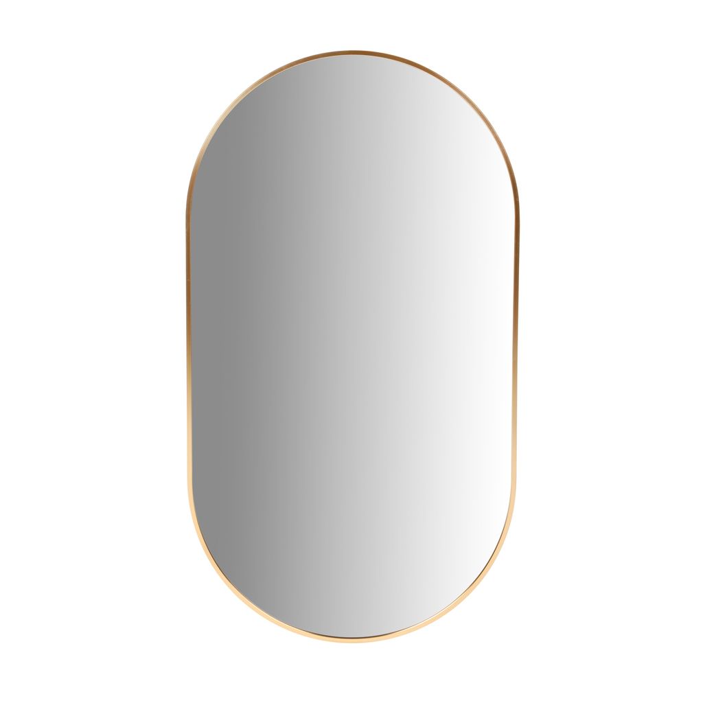 HOMLA Hängespiegel ELORA oval gold B = 50 cm H = 90 cm