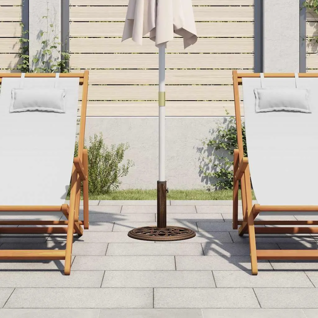 Support parasol terrasse en fonte bronze 40x40 cm fixation solide