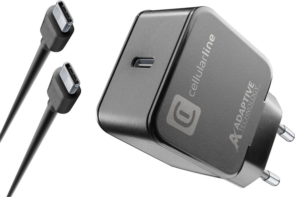 Cellularline USB-C Charger Kit für Samsung, 1m, 15 Watt, Black