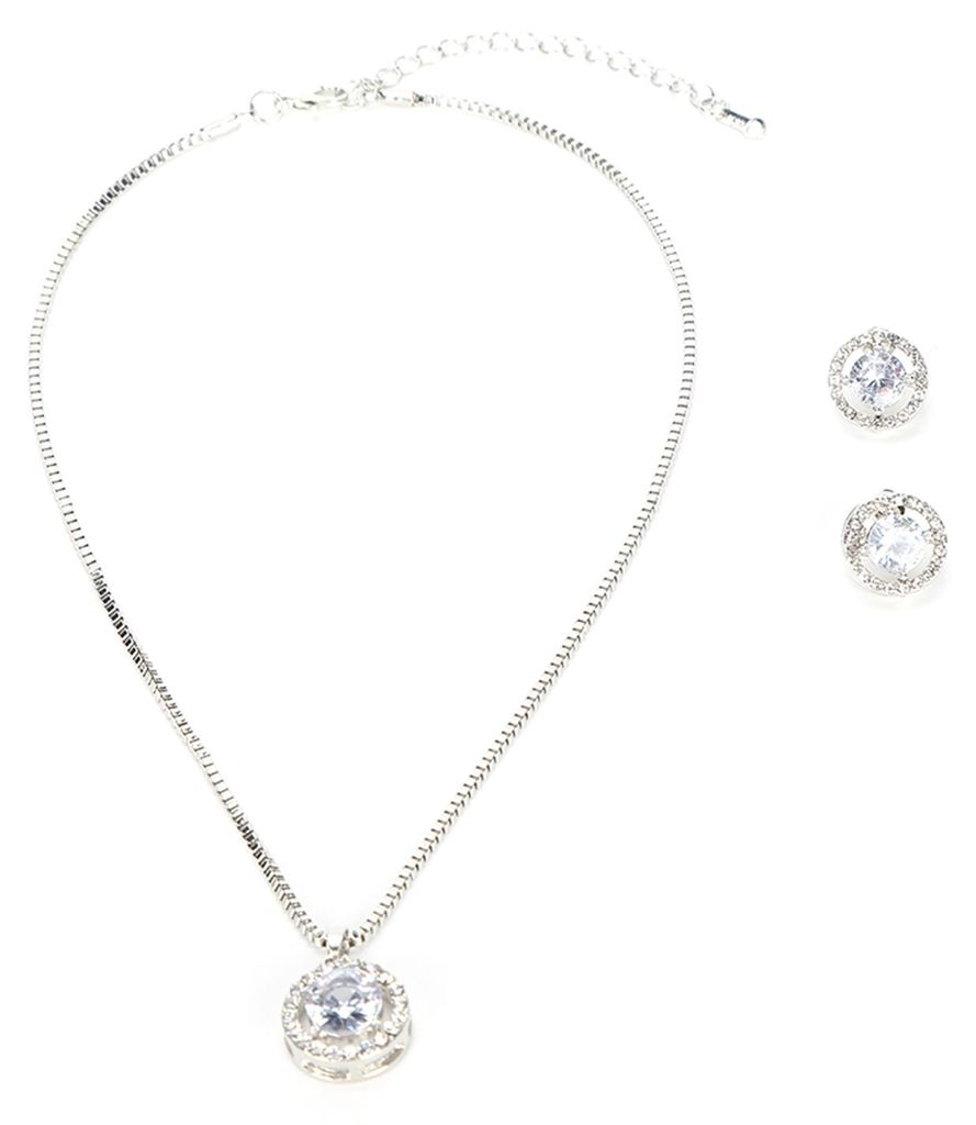 Glänzende Halskette-Ohrringe-Set, modischer Damen-Schmuck, Hochzeit, Geburtstagsgeschenk