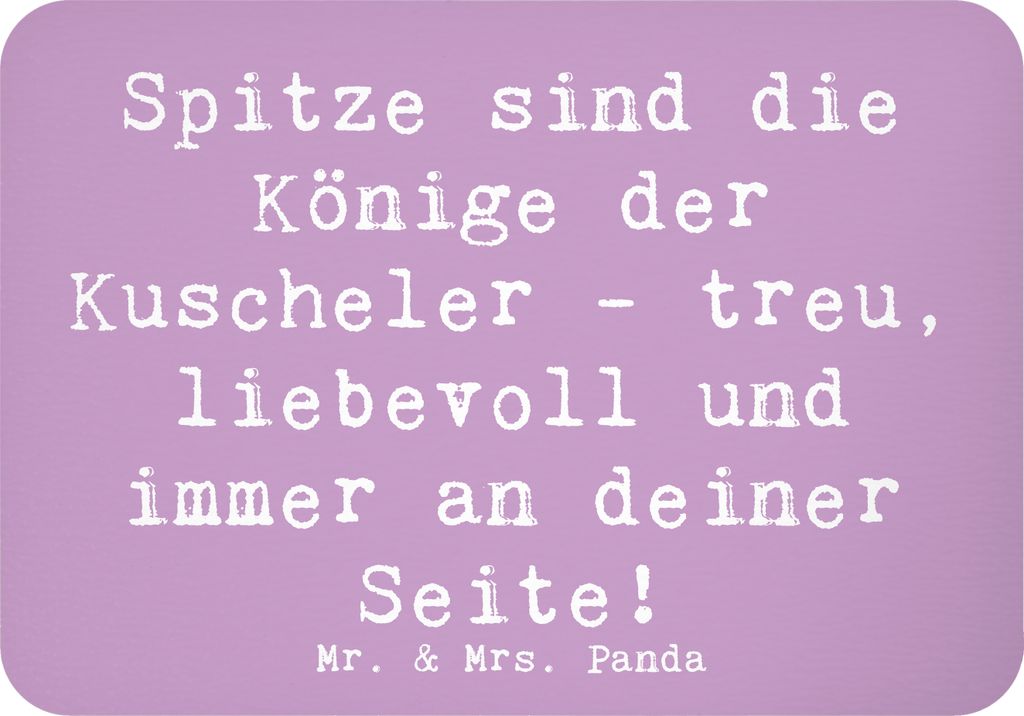 Mr. & Mrs. Panda magnet Spruch Spitz König - Lavendeltraum - Geschenk, loyal, Zwergspitz, Hunderassen Vielfalt, whiteboardmagnet, Hunderasse, Pinn...