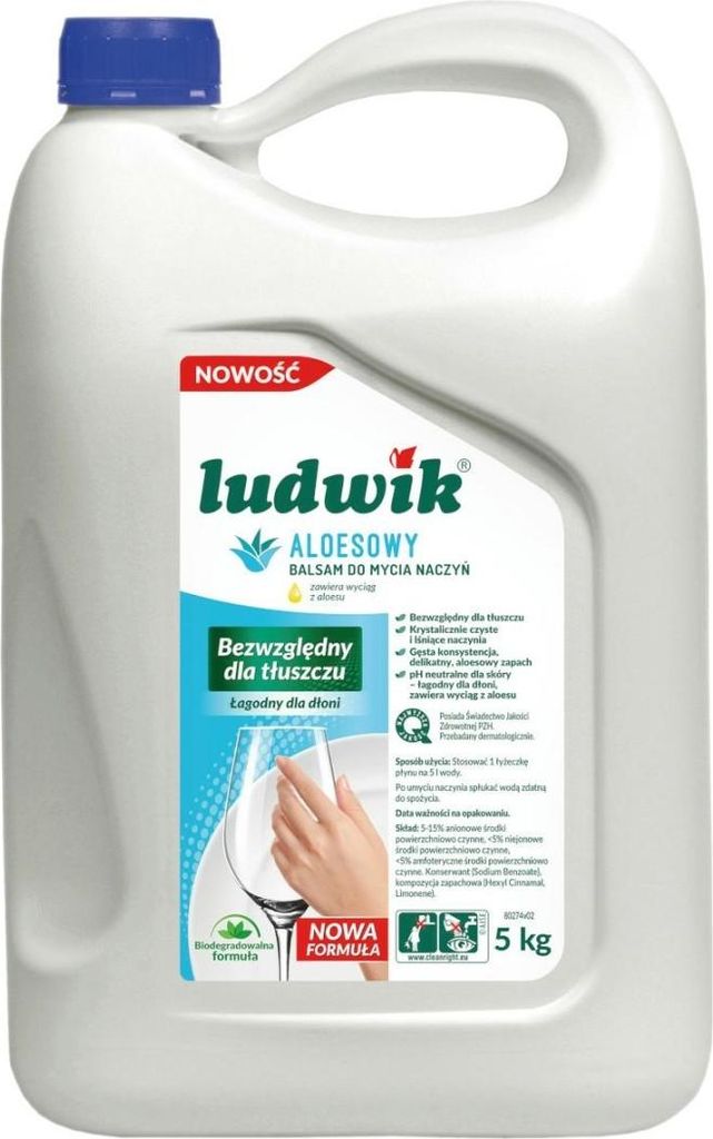 Ludwik płyn do naczyń 5 L aloes Zdjęcie produktu 