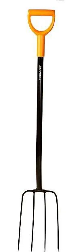 Fourche à Compost Solid Fiskars 133433 - 4 Dents - Acier et Manche Acier - 4
