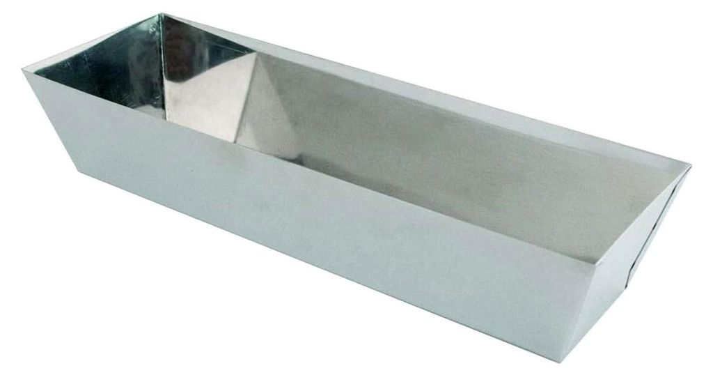 Gipsschale aus Edelstahl, robust, 33 cm unten, 36,5 cm oben, 7,5 cm hoch, für Reparaturen an Gipskartonplatten
