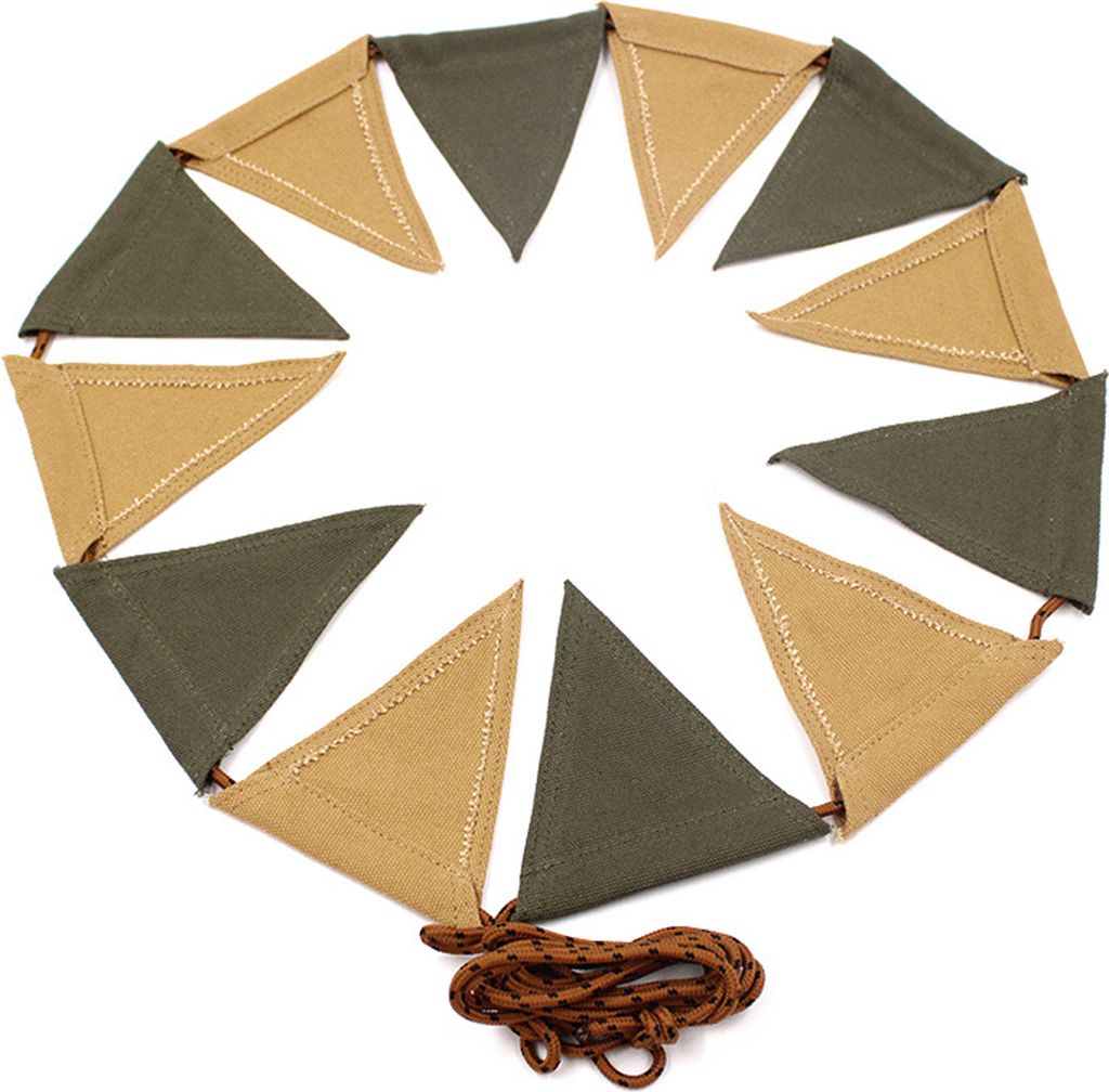 1 Set Camping Wimpelgirlande Einfach zu installierende einstellbare Abstandsfahnen Banner für Partydekoration im Freien Gelb