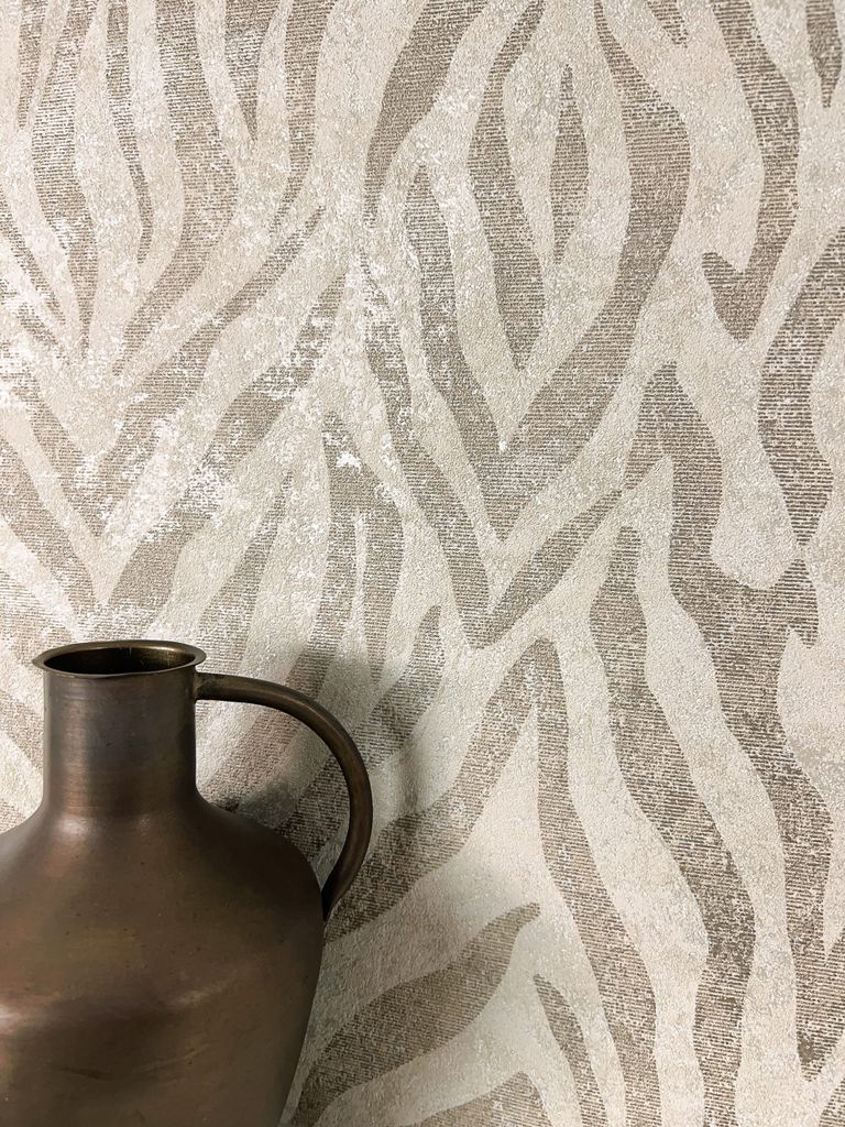 NEWROOM Tapete Beige Vliestapete Streifen - Streifentapete Produktbild 