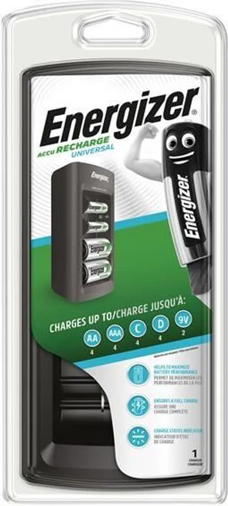 Energizer S696N Chargeur Universel Multi-Format avec Indicateur de Charge