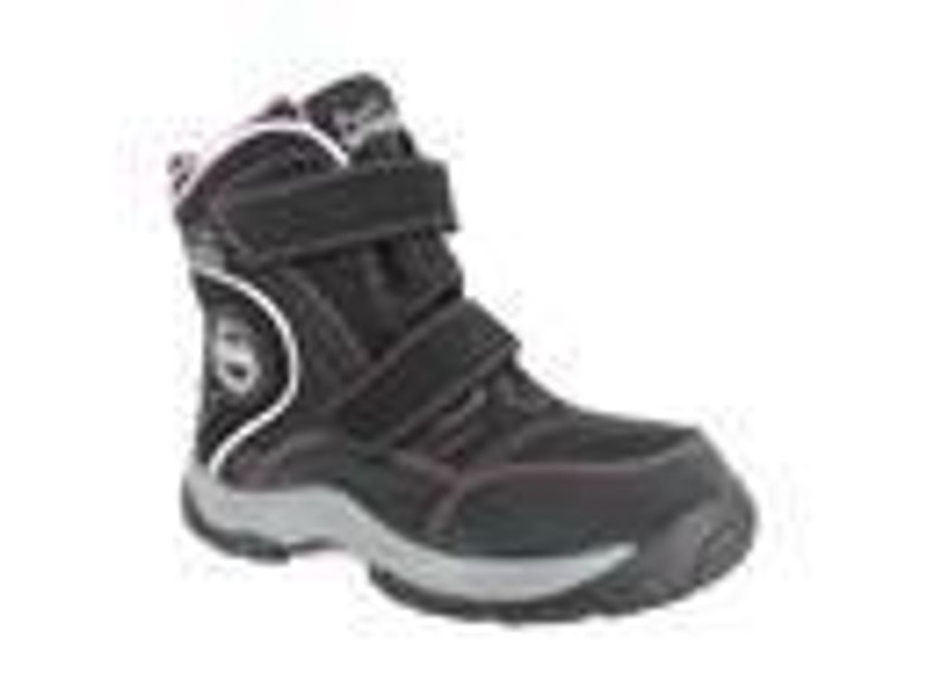 CAMPUS SKIPI Kinder-Schneestiefel schwarz-rosa mit Klettverschlussriemen 31