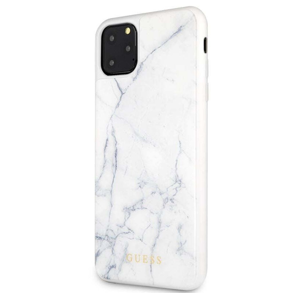 Guess GUHCN65HYMAWH iPhone 11 Pro Max weiß Marble Schutzhülle