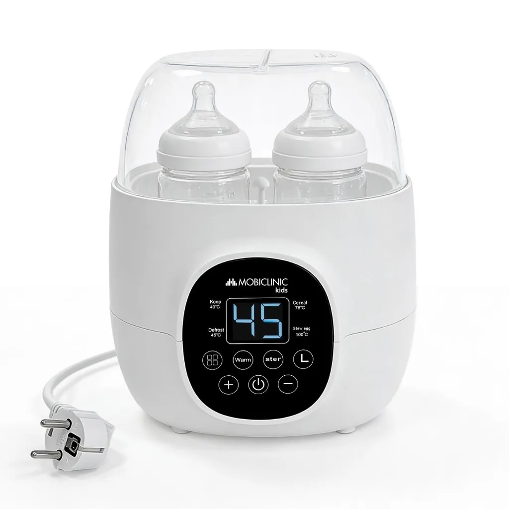 Chauffe-biberon et stérilisateur 6-en-1 grande capacité écran LCD