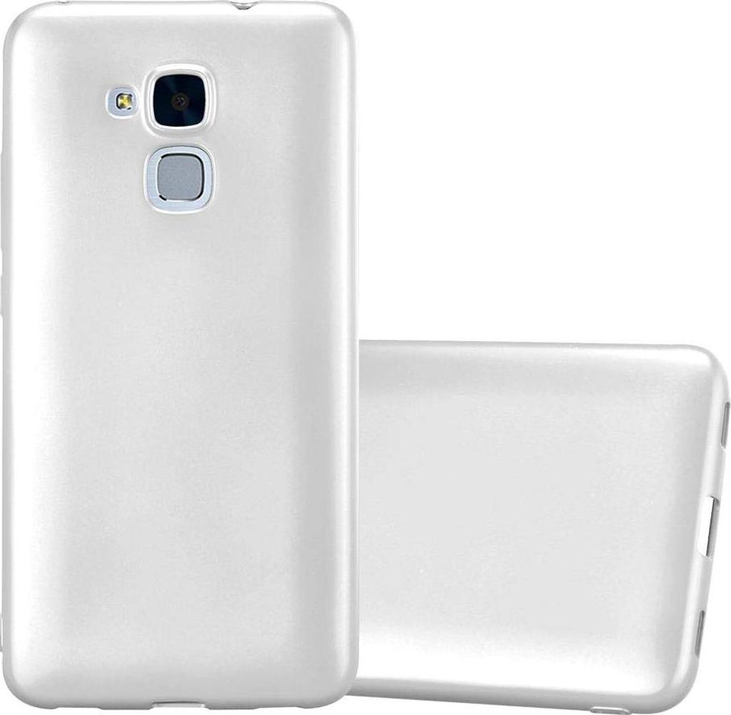Cadorabo Schutzhülle für Honor 5C Hülle in Silber Handyhülle TPU Silikon Etui Cover Case