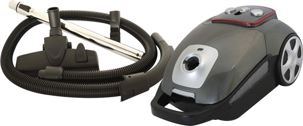 Homeline Bodenstaubsauger, 850W - Anthrazit/Bordeaux Produktbild 