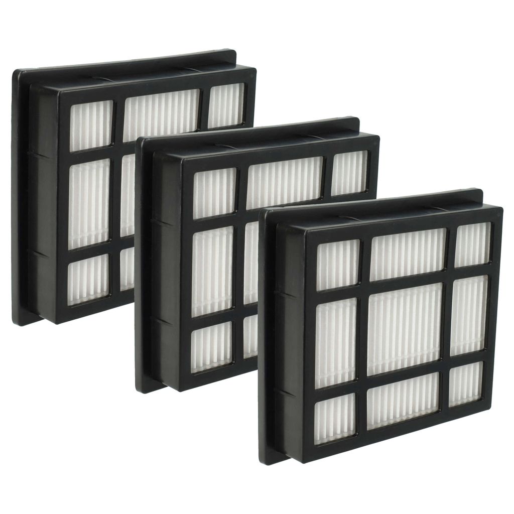 vhbw 3x Staubsaugerfilter Ersatz für Nilfisk 78601000, 78601200 für Staubsauger - HEPA-Filter Schwarz Weiß