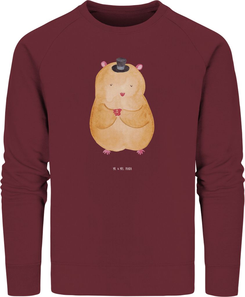 Mr. & Mrs. Panda Baumwoll Sweatshirt Hamster Hut Größe XL - Burgundy - Geschenk, Zwerghamster, Pullover, Lustige Sprüche, Zauberer, Sweater, Pul...