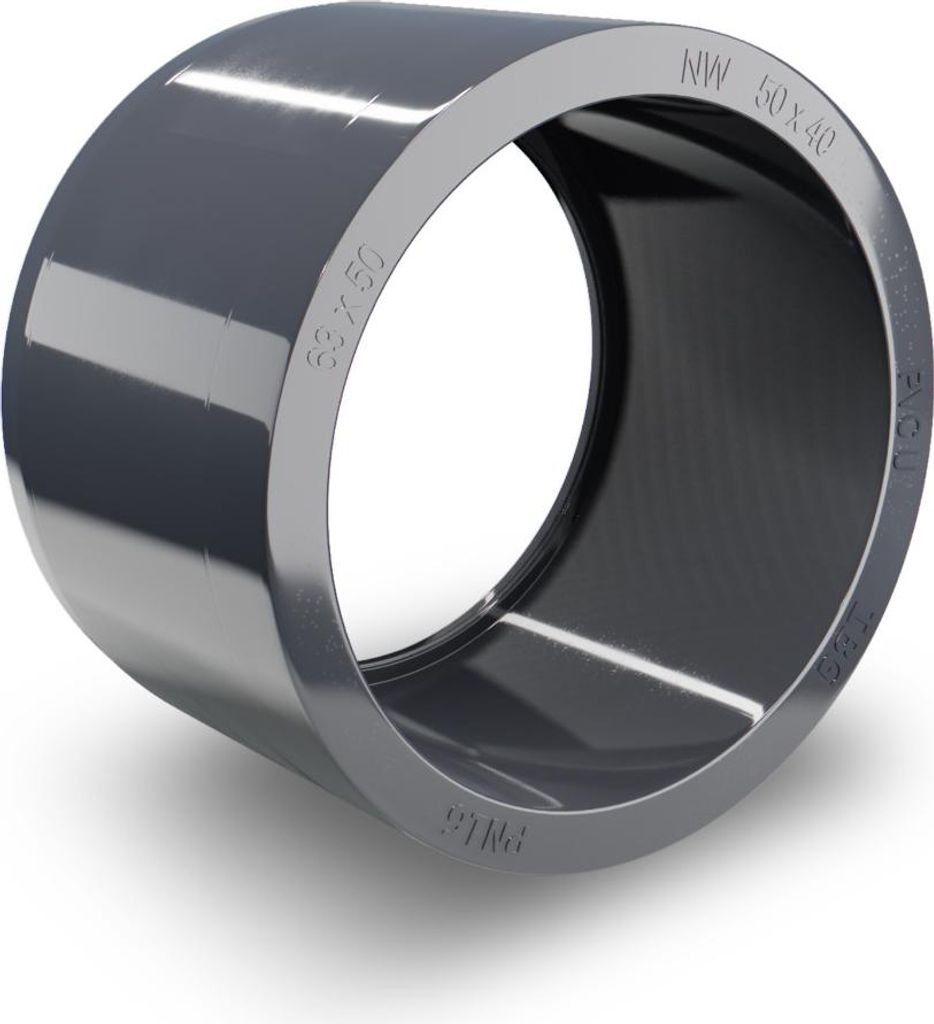 PVC-U Fitting Reduzierung Ø 63/50 mm für Rohr Schlauch Pool Schwimmbecken