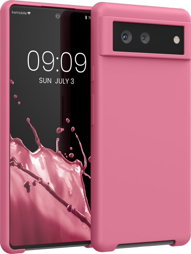 kwmobile Hülle kompatibel mit Google Pixel 6 Hülle - Silikon Handy Case - Handyhülle weiche Oberfläche - kabelloses Laden - Sweet Candy