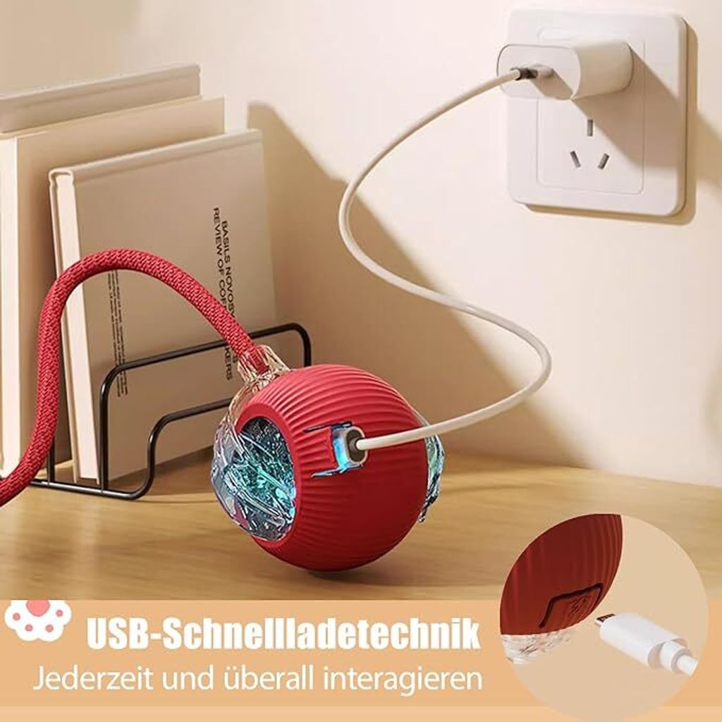Katzenspielzeug Elektrisches Ball, mit LED Licht, mit Produktbild 6