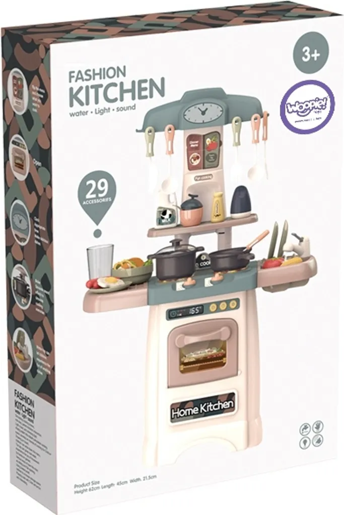 Kitchenette enfant WOOPIE complète avec sons de cuisson et robinet eau - 9