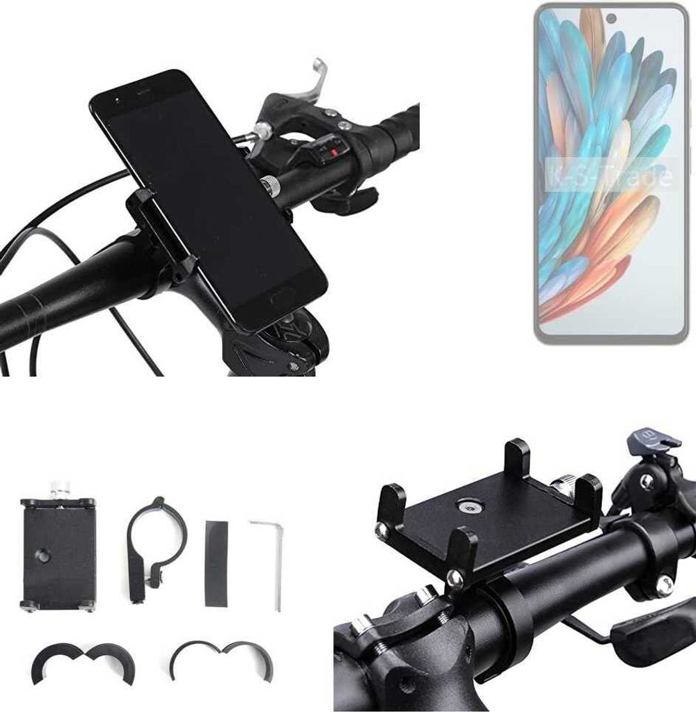 K-S-Trade Handyhalterung für das Fahrrad kompatibel mit Nubia Music Halter Lenkstange Fahrradhalterung Motorrad Bike Mount Befestigung Smartphone