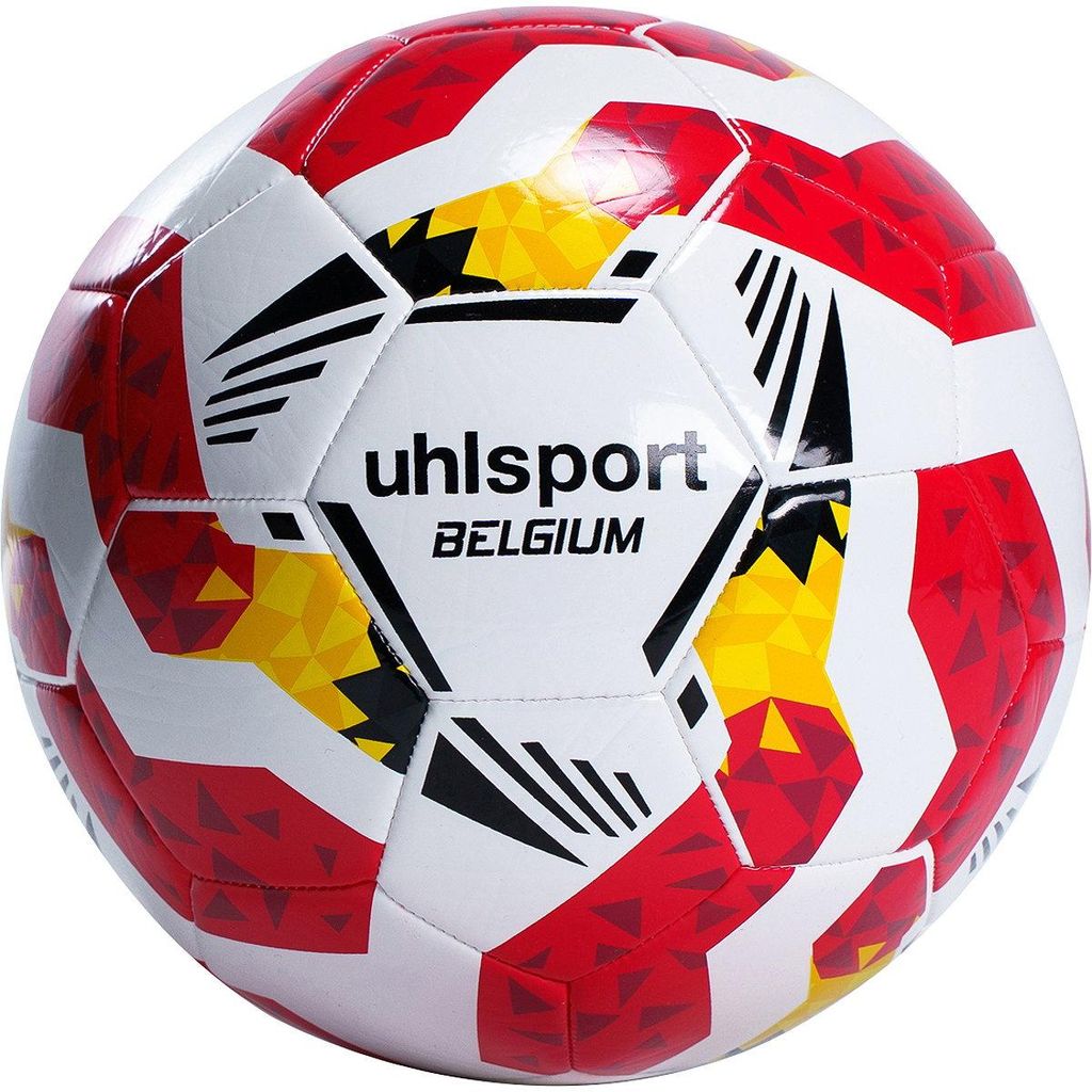 Uhlsport (Size 4) Fußball Belgien - Schwarz / Gelb / Rot  | Produktbild 