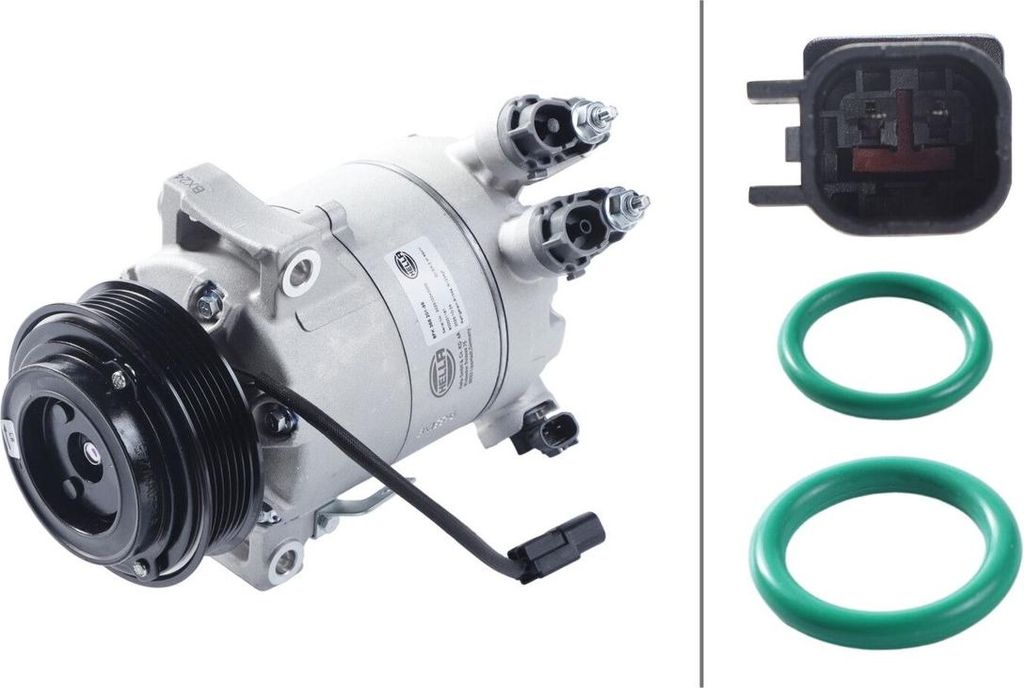 Klimakompressor 12 V Ø 108 HELLA IAM-Expertise passend für u.a. FORD FOCUS
