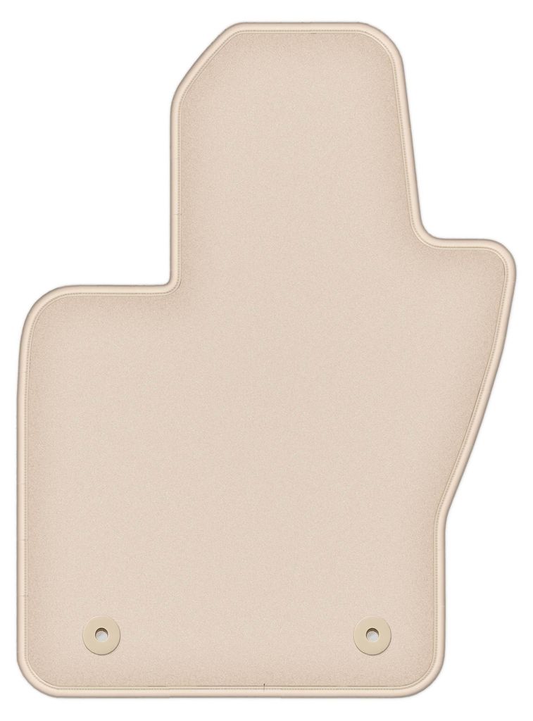 DURBAN Beige Velours-Fahrerfußmatte für Jeep Compass II MP SUV (2017-)
