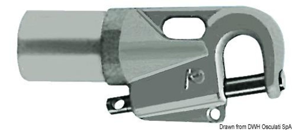 Spinnaker Polbeschlag 65x60 mm - Osculati 60.328.11