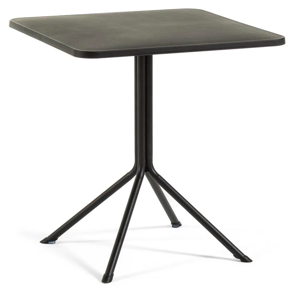 Table d'Extérieur Noire en Fibre de Verre et Acier Haute Résistance
