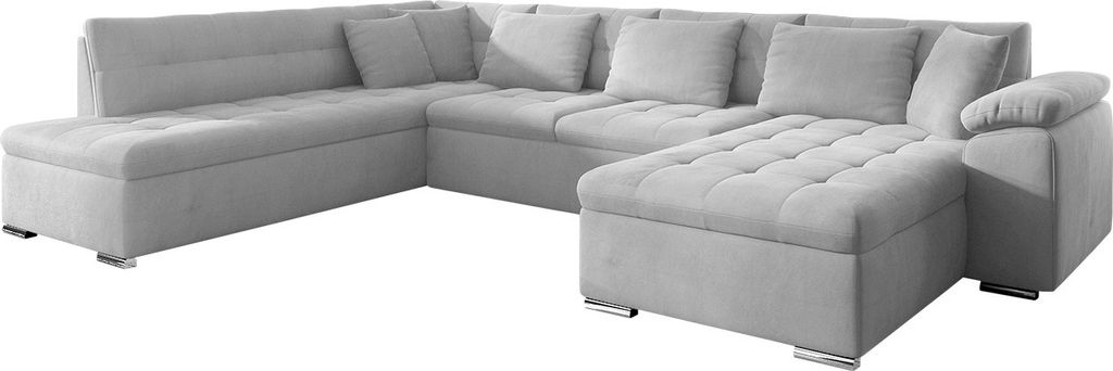 MIRJAN24 Ecksofa Niko Bis, Bettkasten und Schlaffunktion, Sofa, Polstergarnitur (Uttario Velvet 2973, Seite: Rechts)