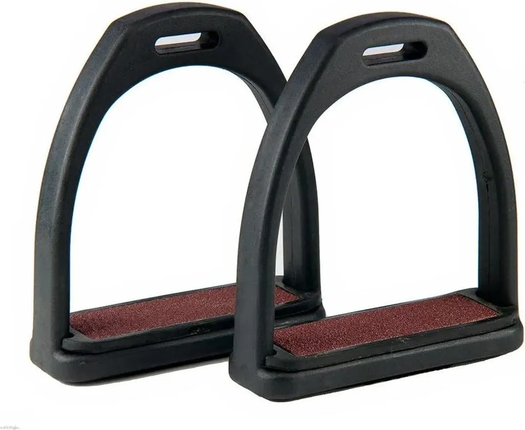 Étriers Horka 12 cm Noir Composite pour Cavalier de Saut et Loisir