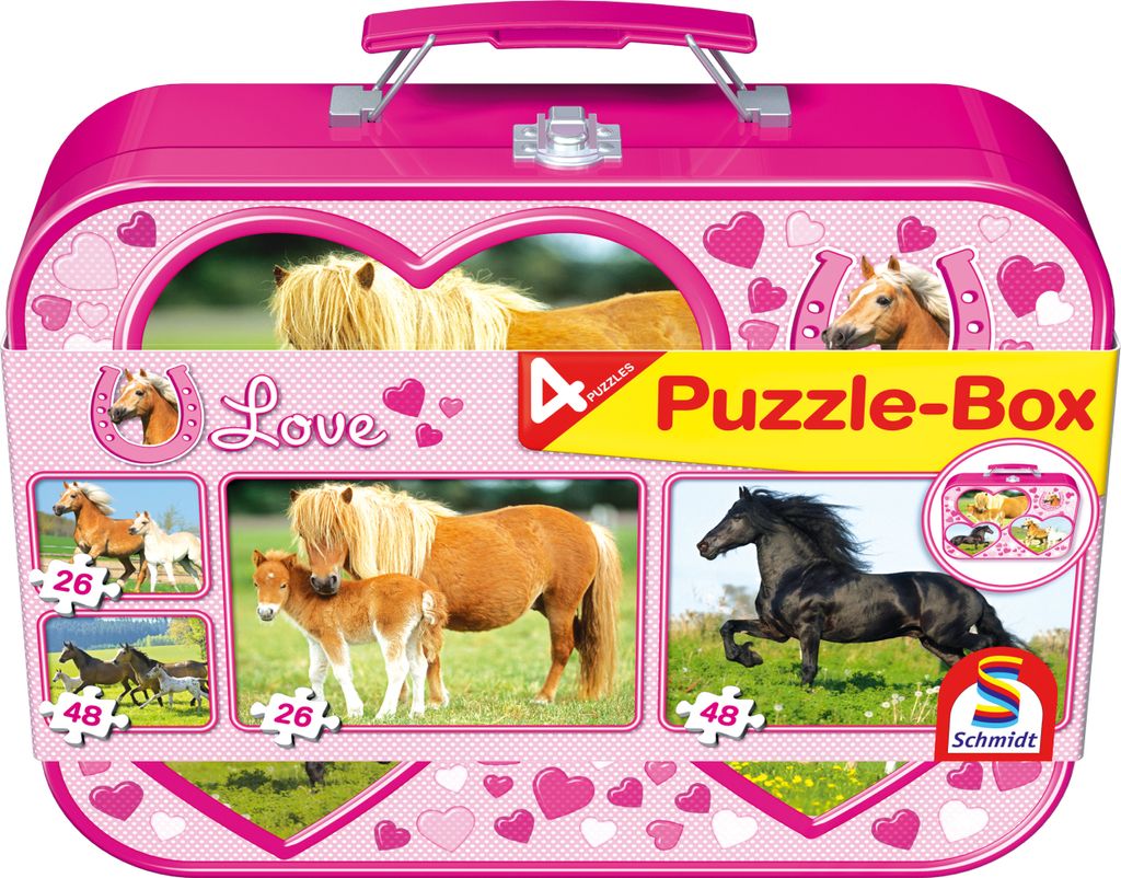 2 x 26 + 2 x 48 Teile Schmidt Spiele Kinder Puzzle Pferde Produktbild 